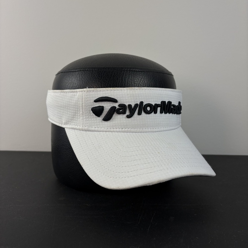 TaylorMade Radar Golf Visor Hat White 3D Script Embroidered Sports Adjustable